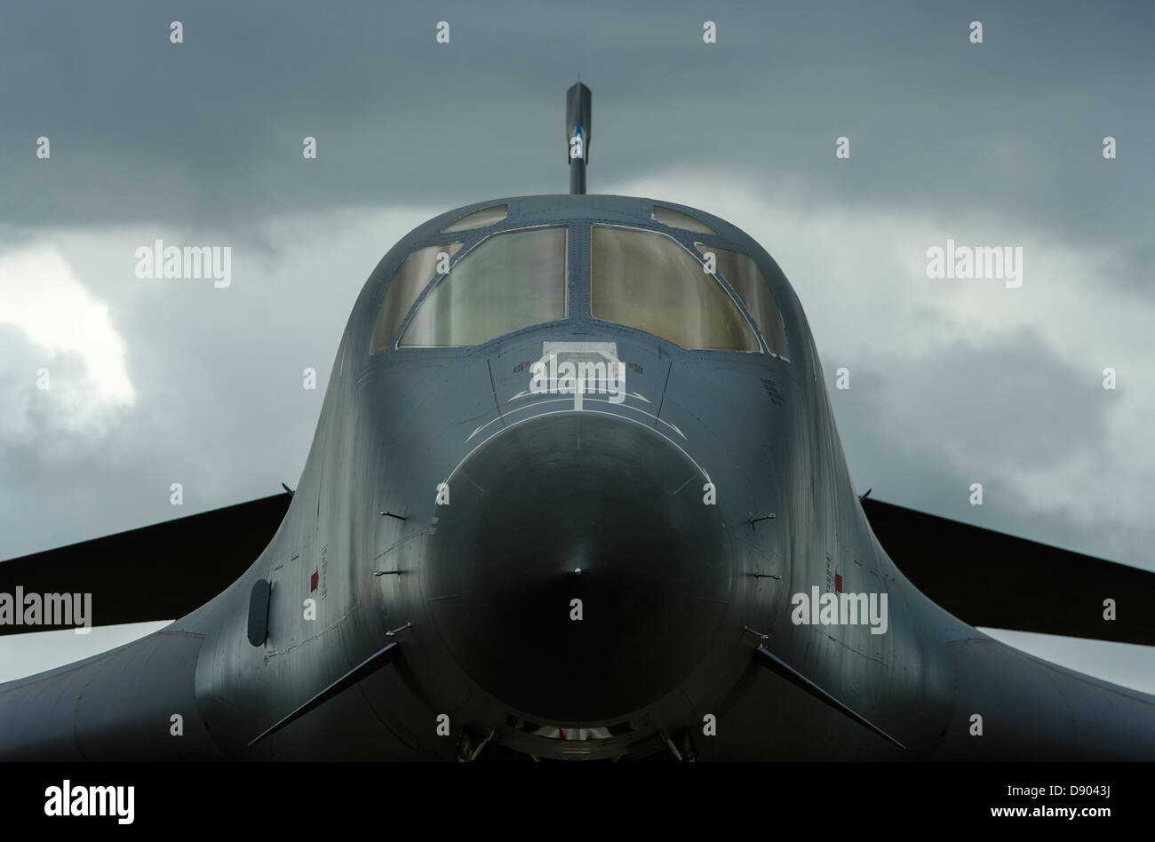 Ein Kopf zu sehen (jetzt Teil von Boeing) Rockwell b-1 Lancer, ein viermotoriges Variable-Sweep Flügel strategischen Bomber. Stockfoto