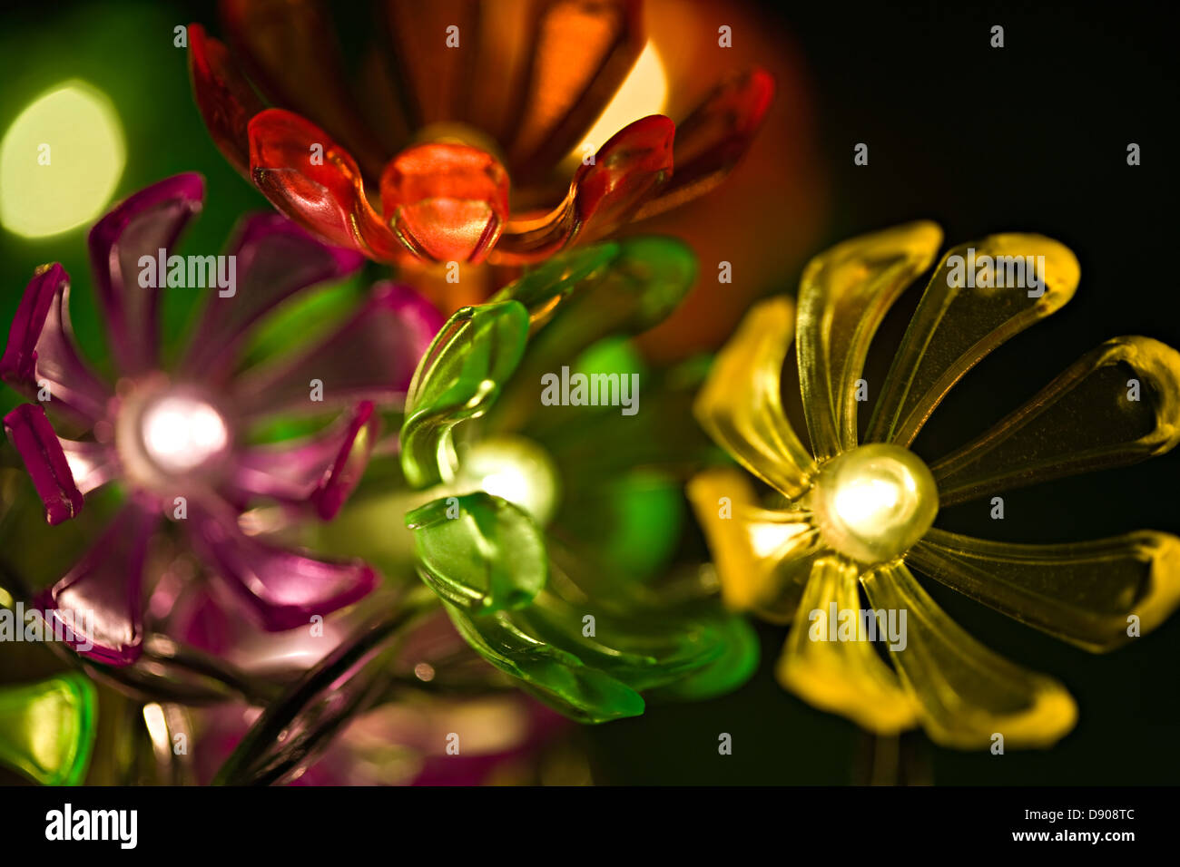 Blume geformt Dekoration Lichter Stockfoto