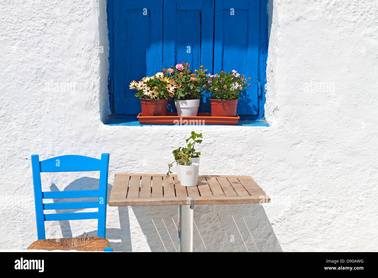 Traditionelle griechische Haus aus der Kykladen-Inseln. Stockfoto