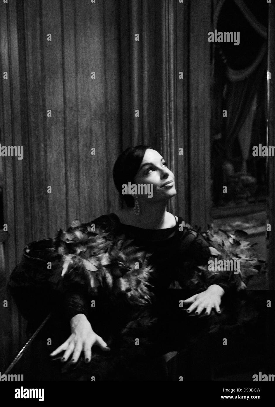 Porträt einer lächelnden Frau. Stockfoto