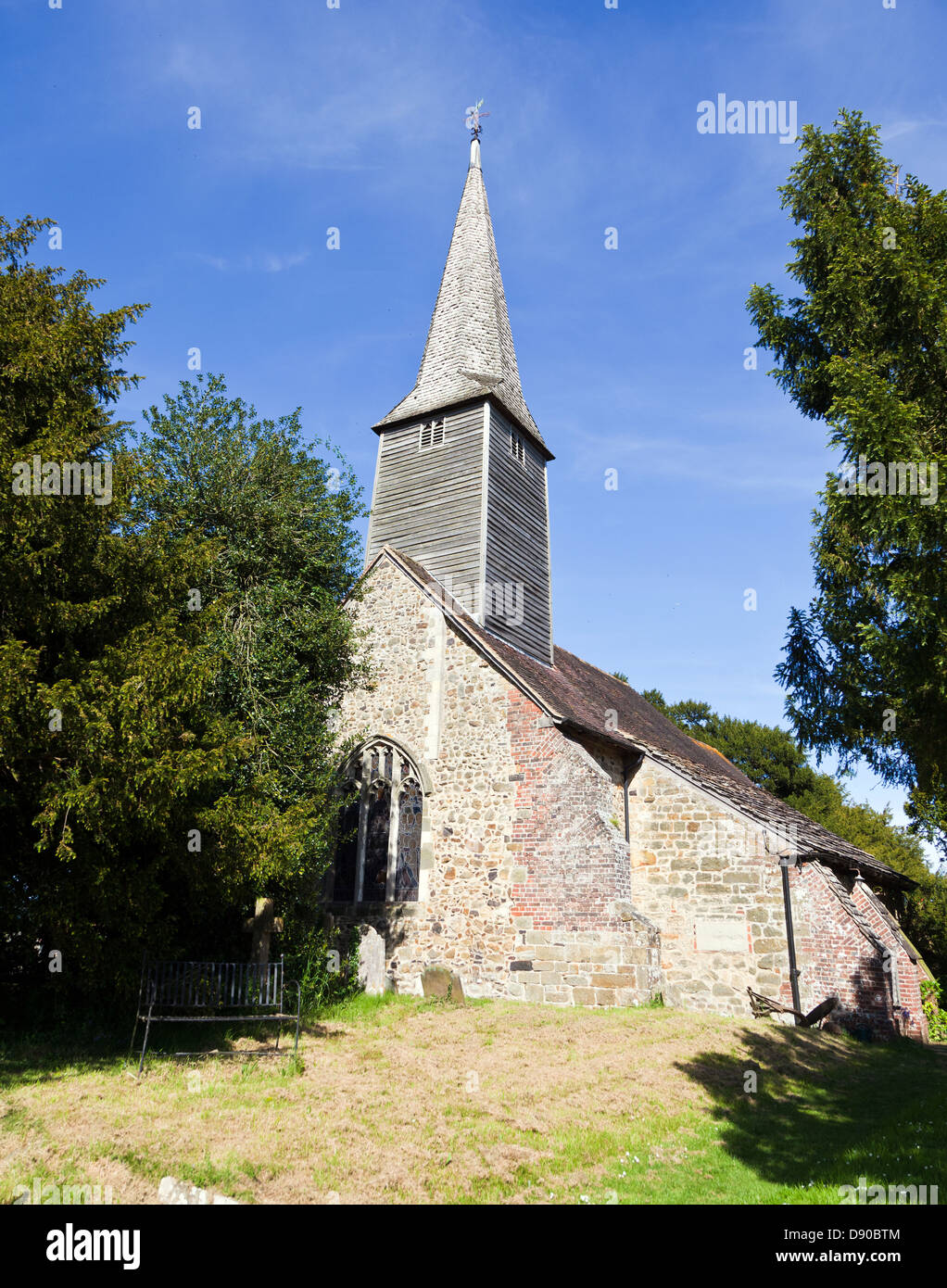 Str. Georges Kirche Crowhurst Surrey UK Stockfoto