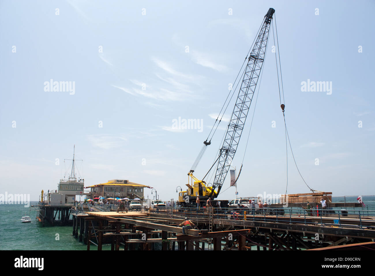 Umbau statt am Santa Monica pier Stockfoto