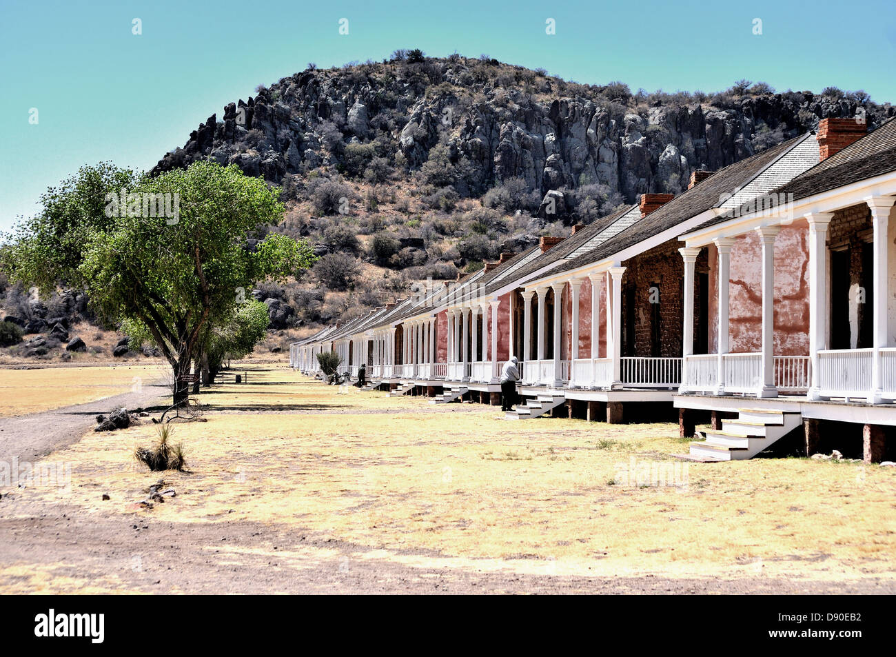 Fort Davis ist eine restaurierte Grenzposten stammt aus der Indianerkriege in Texas, USA Stockfoto