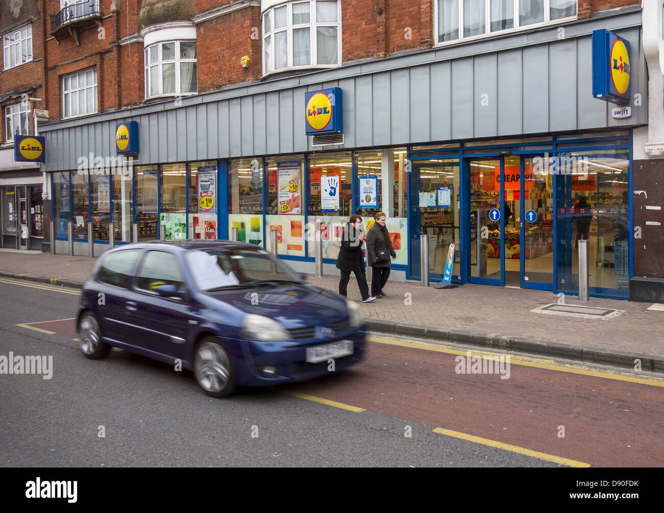 Großer Lidl-Shop Süd-London England Stockfoto