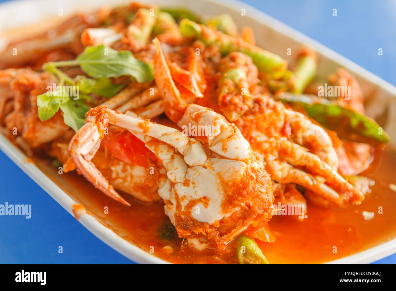 Krabbe in rote Currypaste ist Essen von Thailand Stockfotografie - Alamy
