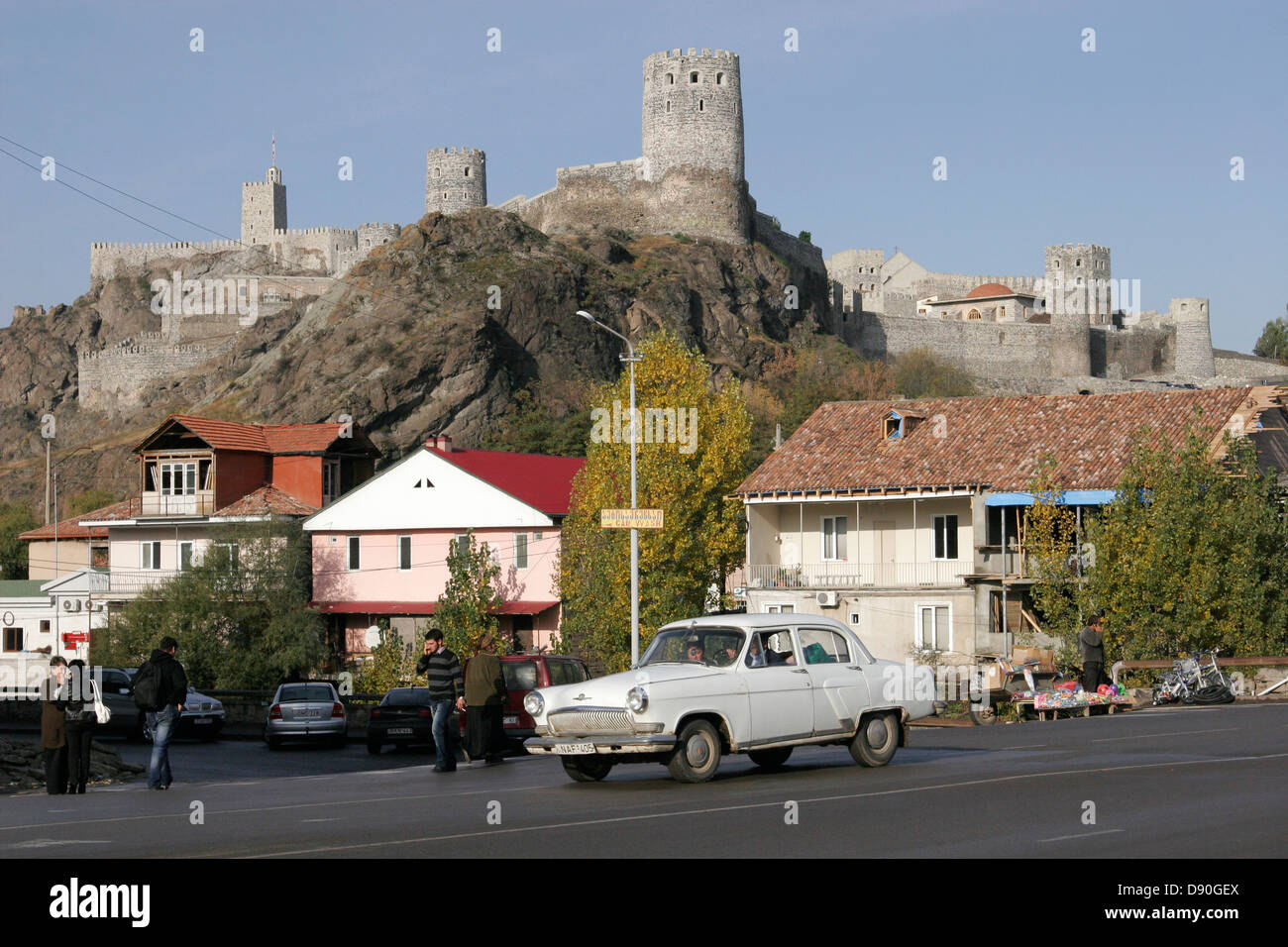 Restaurierte Burg in Achalziche, Samzche-Dschawacheti, Georgien, Kaukasus-region Stockfoto