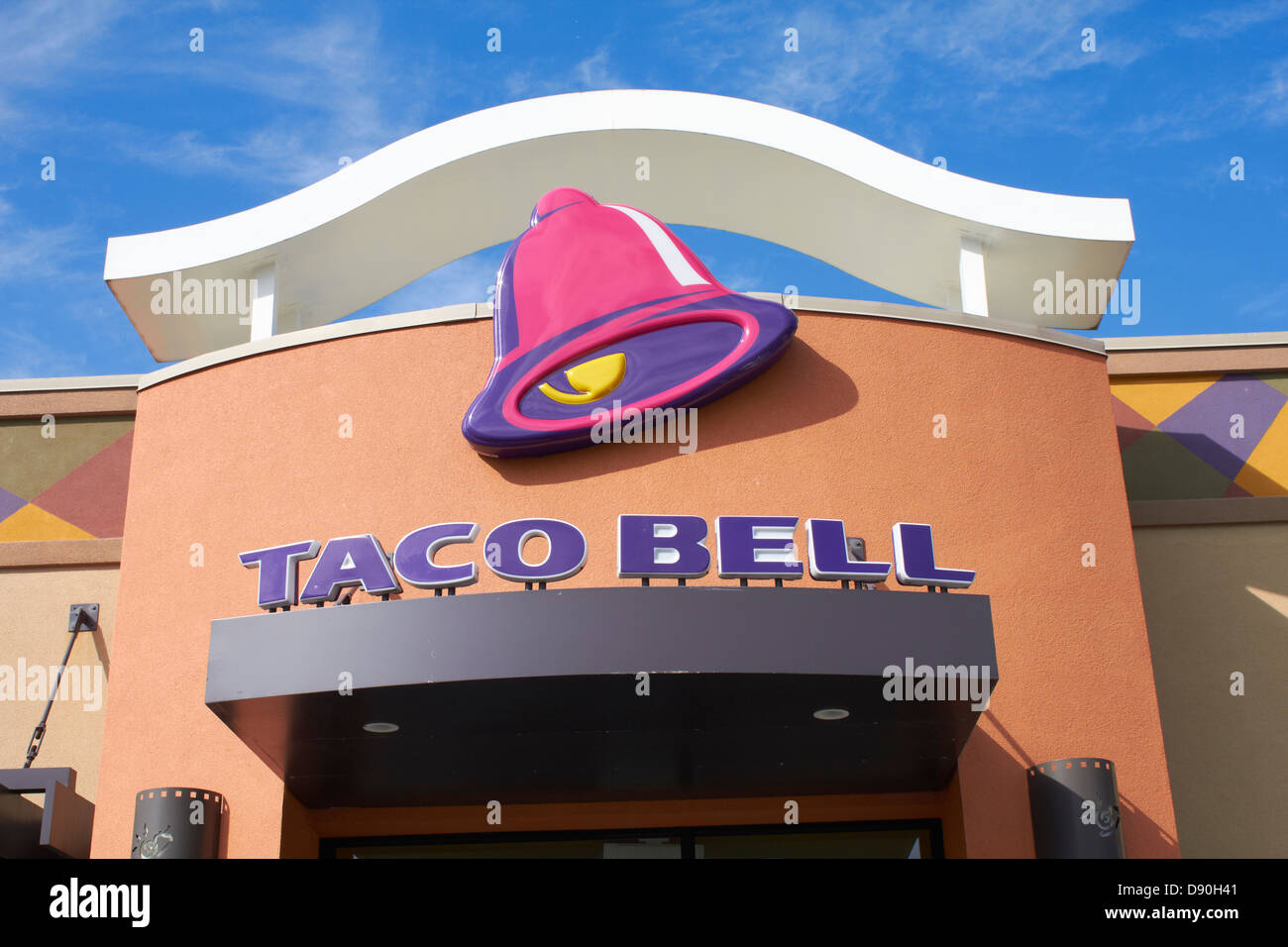 Taco Bell-Ladenzeile Stockfoto