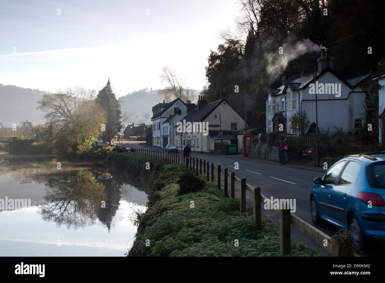 Dorf Tintern im Wye Valley. Stockfoto