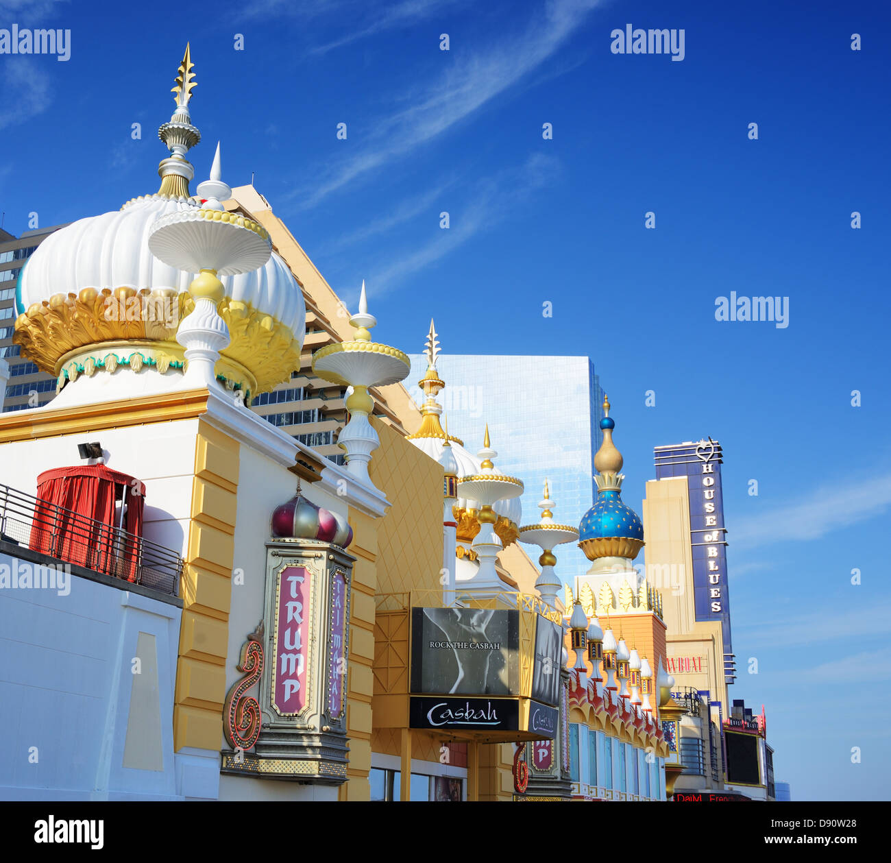 Trump Taj Mahal auf dem Strip von Atlantic City. Stockfoto