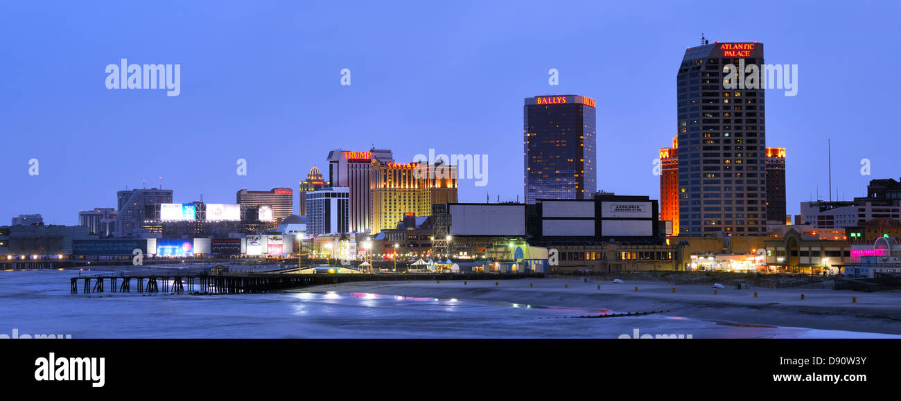 Atlantic City-Skyline. Stockfoto