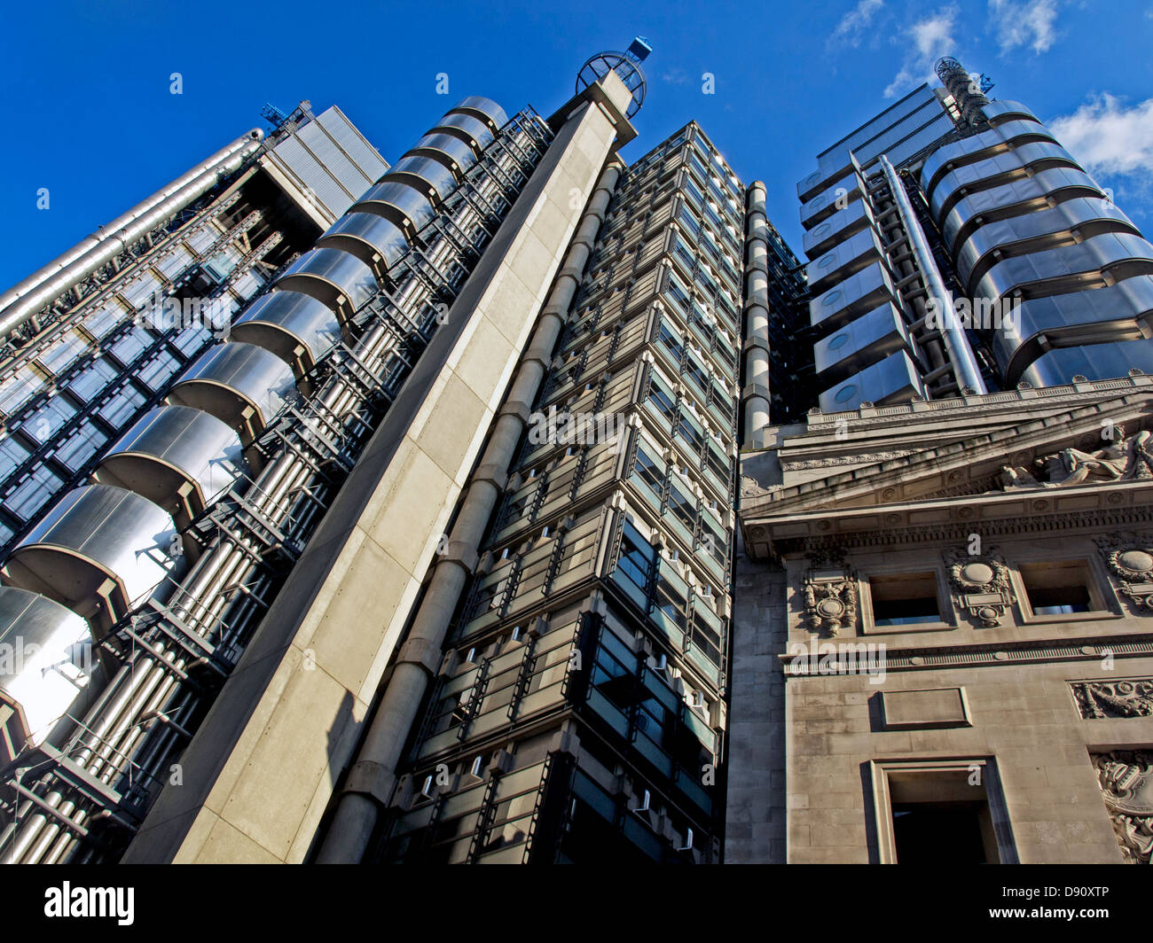 Das Lloyd Building, Heimat der Versicherungsträger Lloyd es Of London, Lime Street, City of London, England, Vereinigtes Königreich Stockfoto