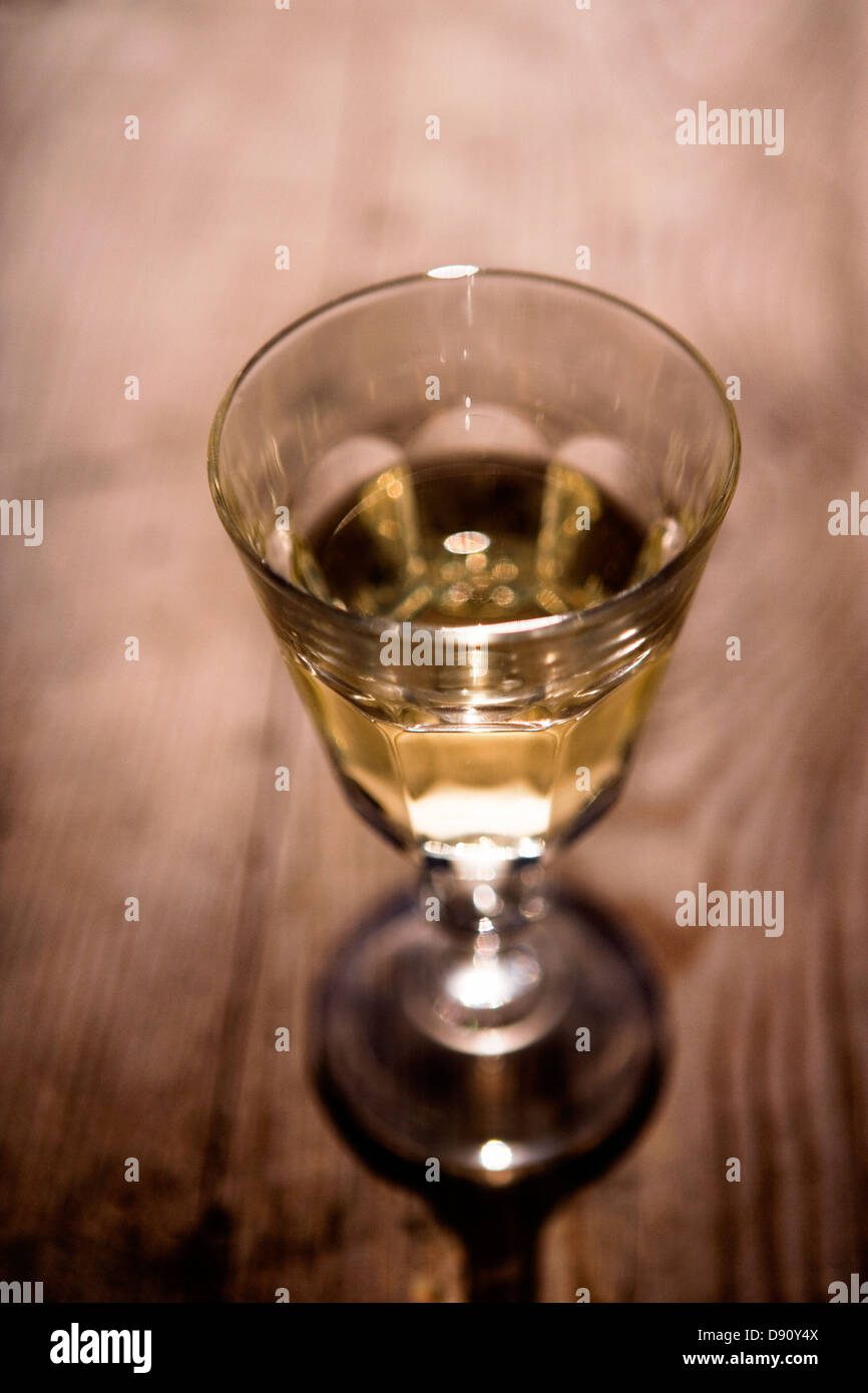 Ein Glas Wein, Schweden. Stockfoto