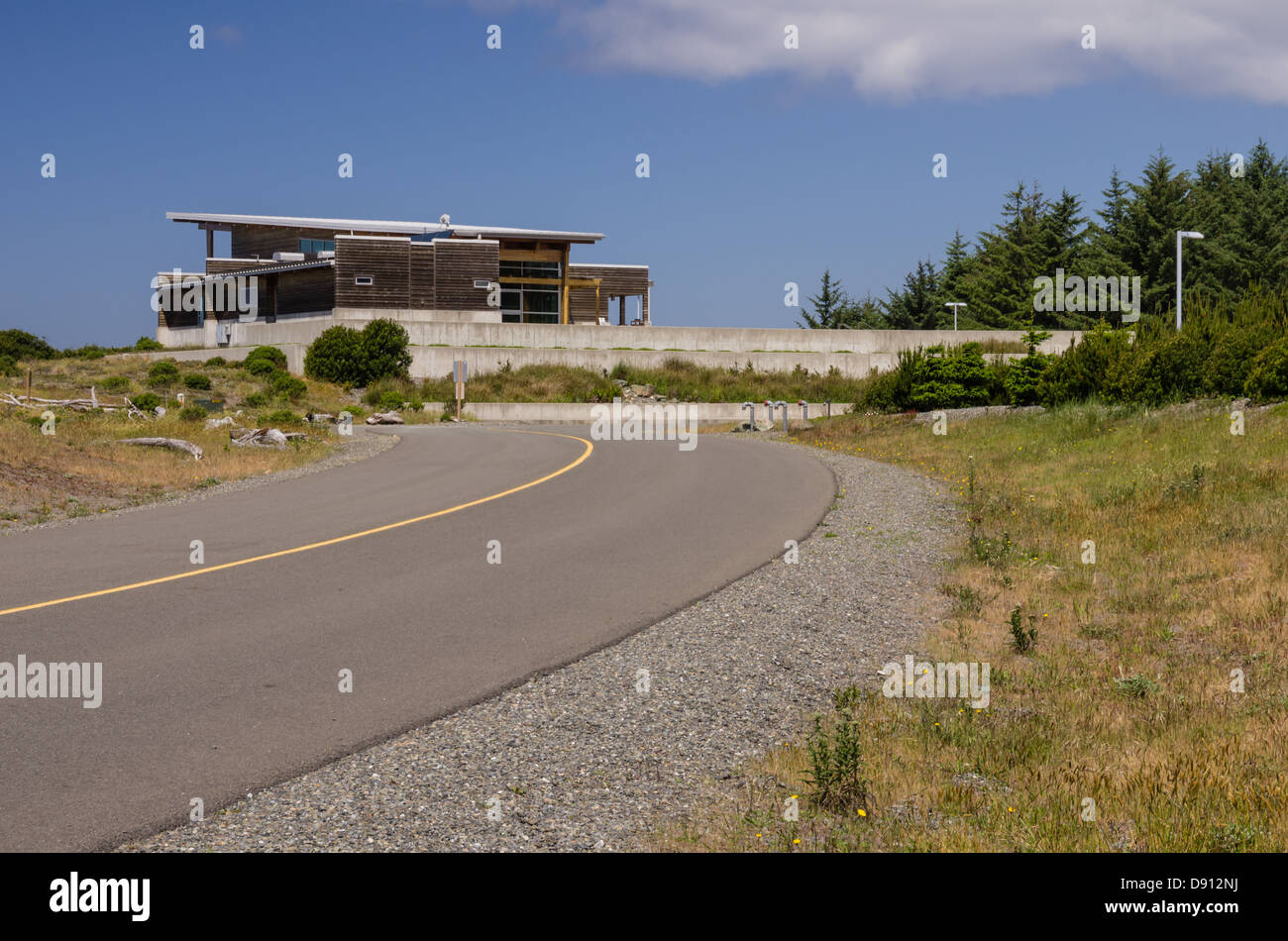 Brookings Oregon Vereinigten Staaten Crissey Feld Visitor Center befindet sich im Staatspark Crissey Feld begrüßt Besucher nach Oregon aus Kalifornien Stockfoto