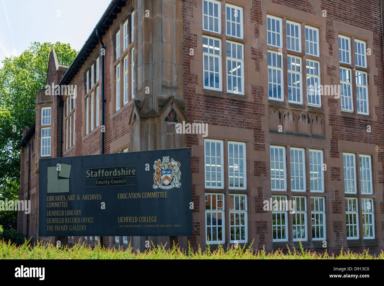 Die Büros von Staffordshire County Council in der Klosterkirche, Lichfield Stockfoto