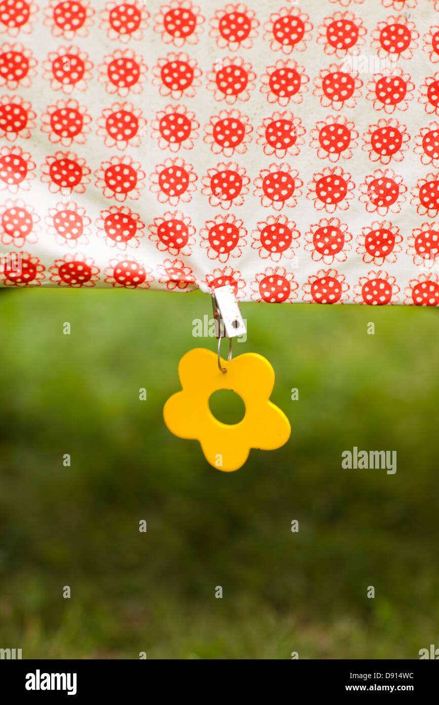 Tischdecke mit Blume geformt clip Stockfoto