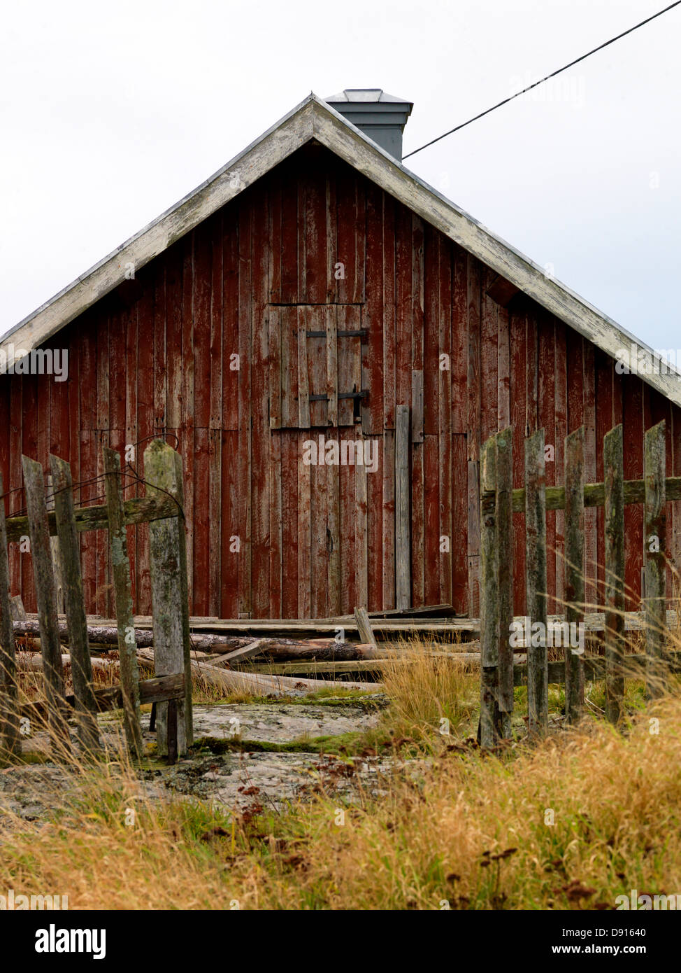 Ein windgepeitschten Haus, Loftahammar, Schweden. Stockfoto