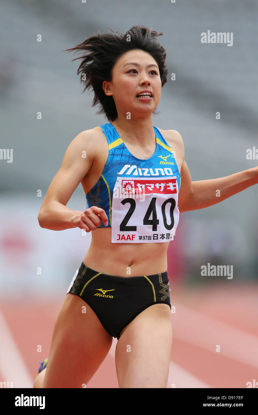 Kana Ichikawa, 7. Juni 2013 - Leichtathletik: die 97. Japan Track & Bereich nationale Meisterschaften Damen 100 m bei Ajinomoto Stadion, Tokio, Japan.  (Foto von YUTAKA/AFLO SPORT) [1040] Stockfoto