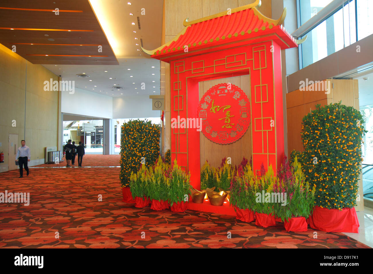 Singapur, The Shoppes at Marina Bay Water Sands, Sands Expo & and Convention Center, Zentrum, innen, chinesisches Neujahr, Produktprodukte zeigen sa Stockfoto