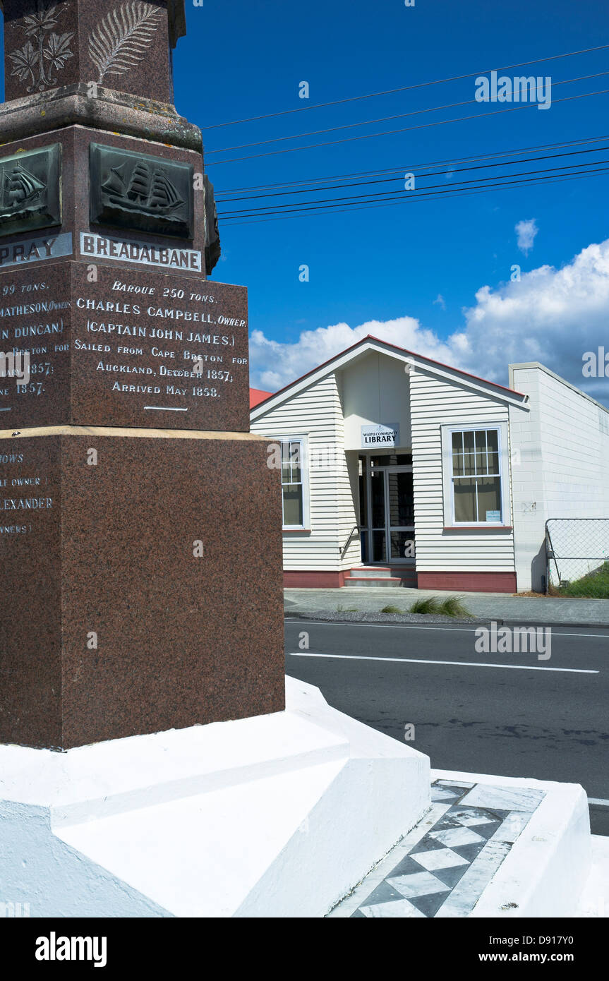 dh WAIPU Neuseeland Waipu schottischen Siedler Denkmal Stockfoto