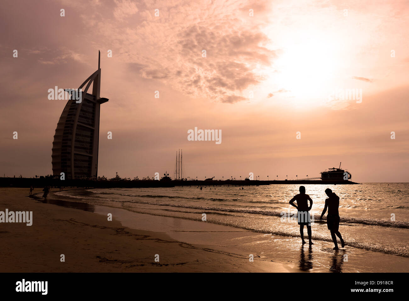 Luxushotel Burj Al Arab, Dubai, Vereinigte Arabische Emirate Stockfoto