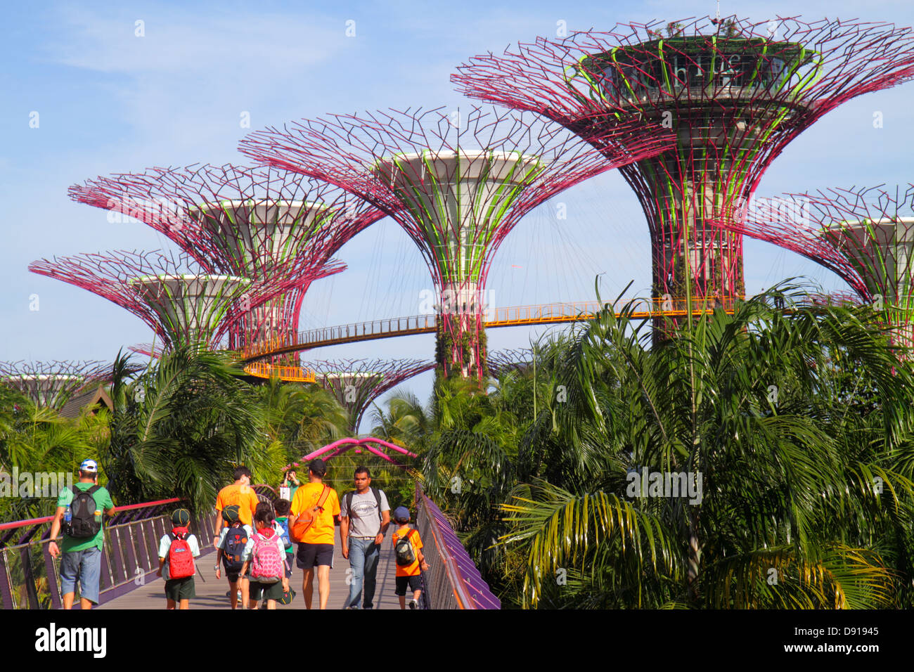 Singapore Gardens by the Bay, Park, Supertrees, erhöhter Fußweg, Sing130202172 Stockfoto