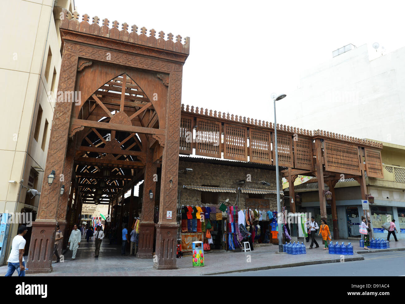 Bur Dubai Textile Souk, Dubai, Vereinigte Arabische Emirate Stockfoto