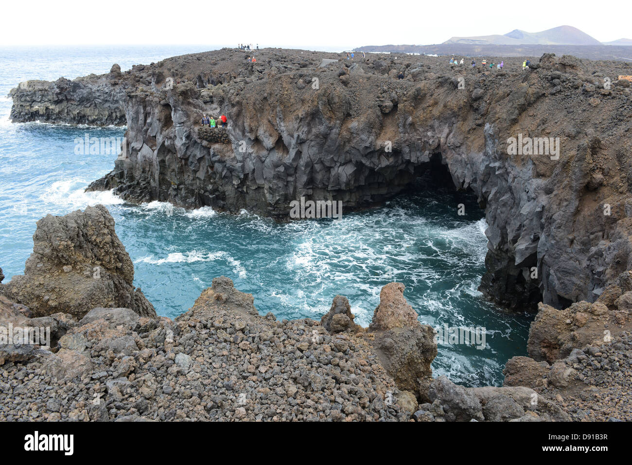 Lanzarote, Los Hervideros, Lanzarote, Kanarische Inseln Stockfoto