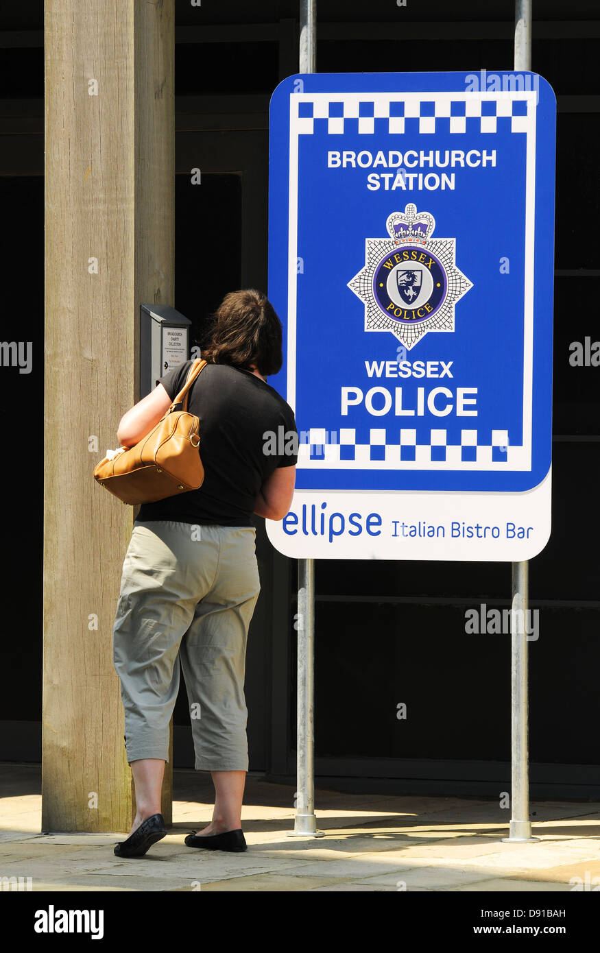 Broadchurch Polizei-Station, West Bay, Dorset, Broadchurch Polizeistation aus der tv-Serie, Großbritannien, UK Stockfoto