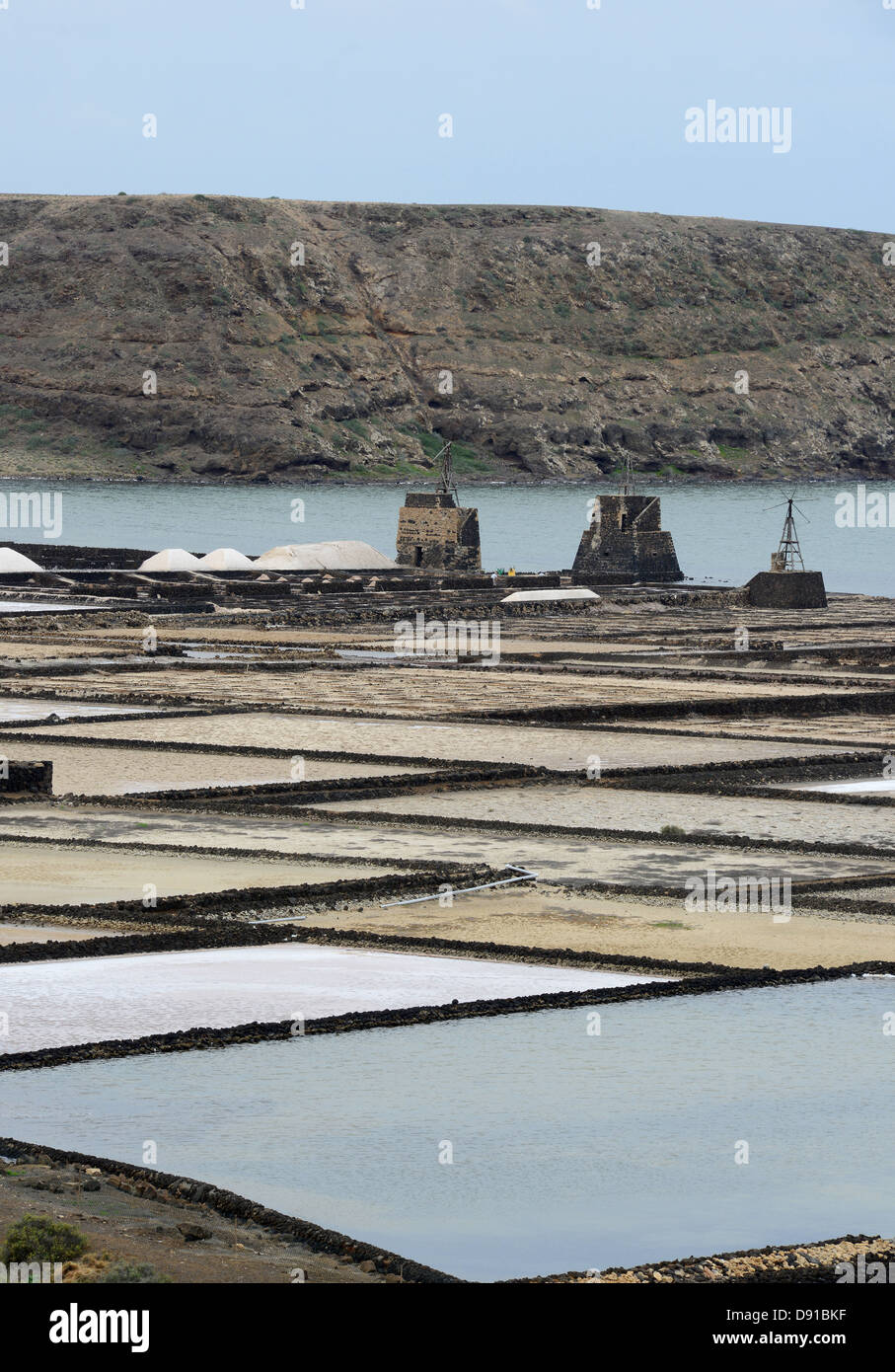 Die Salinas de Janubio oder Salz Pfannen von Janubio, Lanzarote, Kanarische Inseln Stockfoto