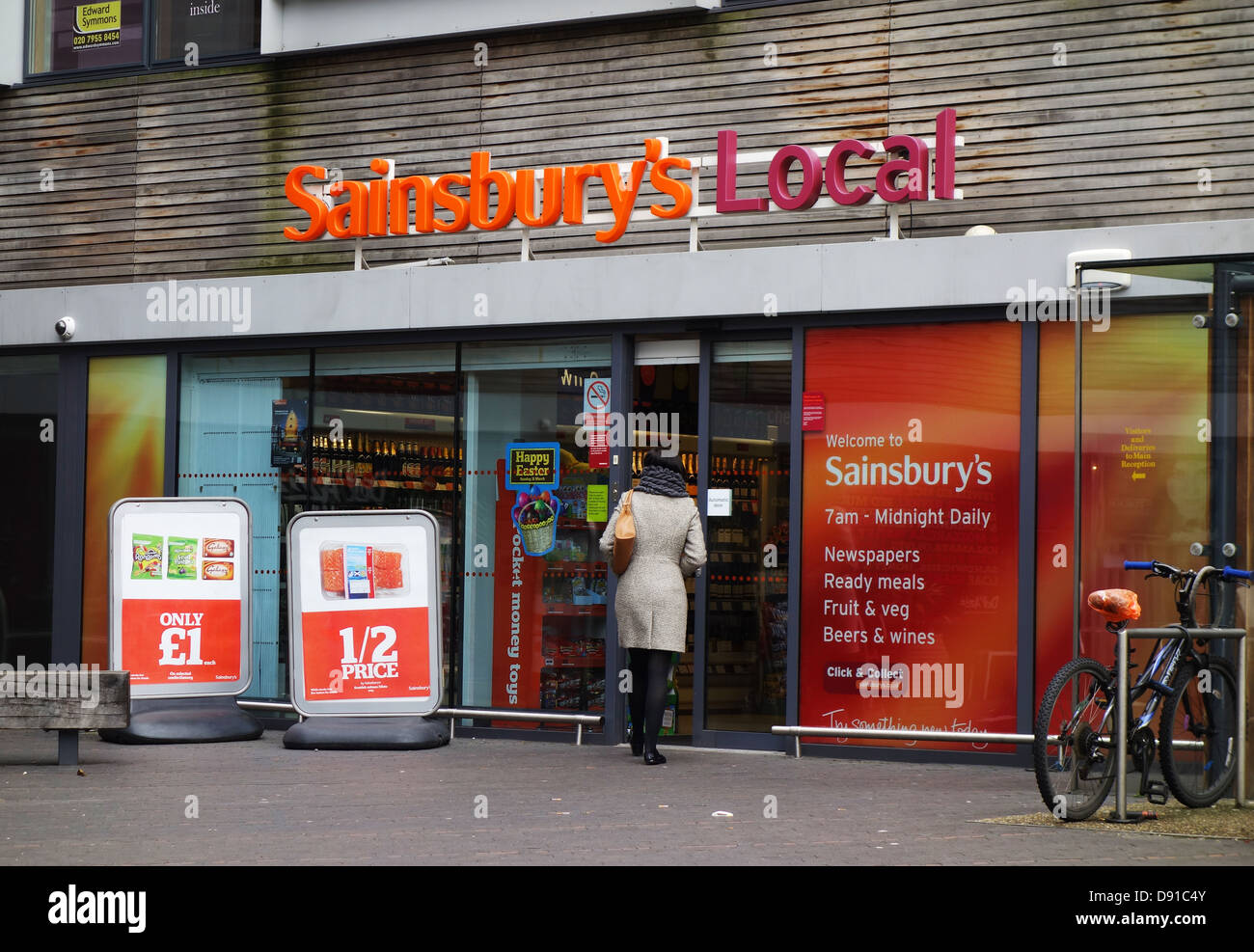 Sainsbury lokalen Speicher, UK Stockfoto