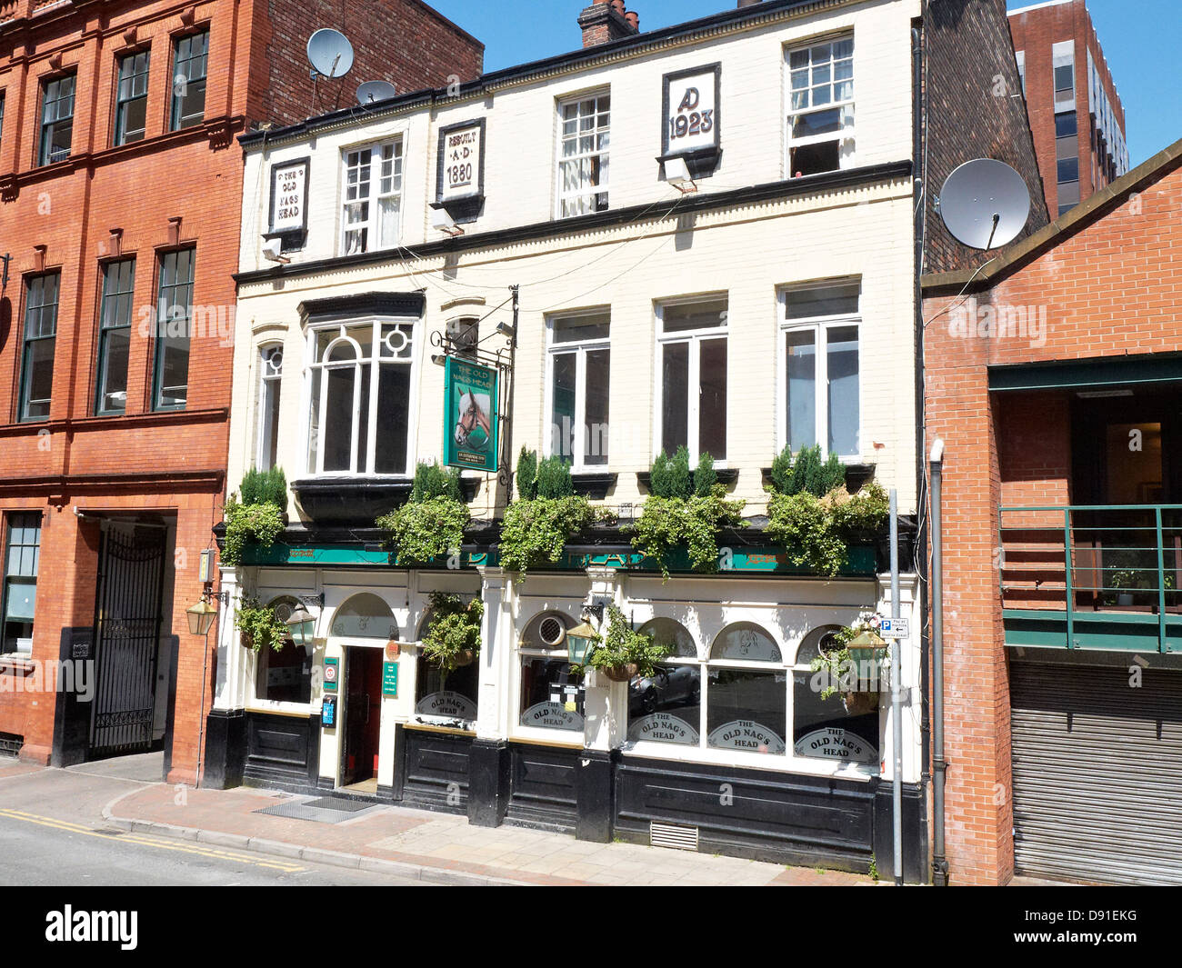 Der alte Nags Head Pub in Manchester UK Stockfoto