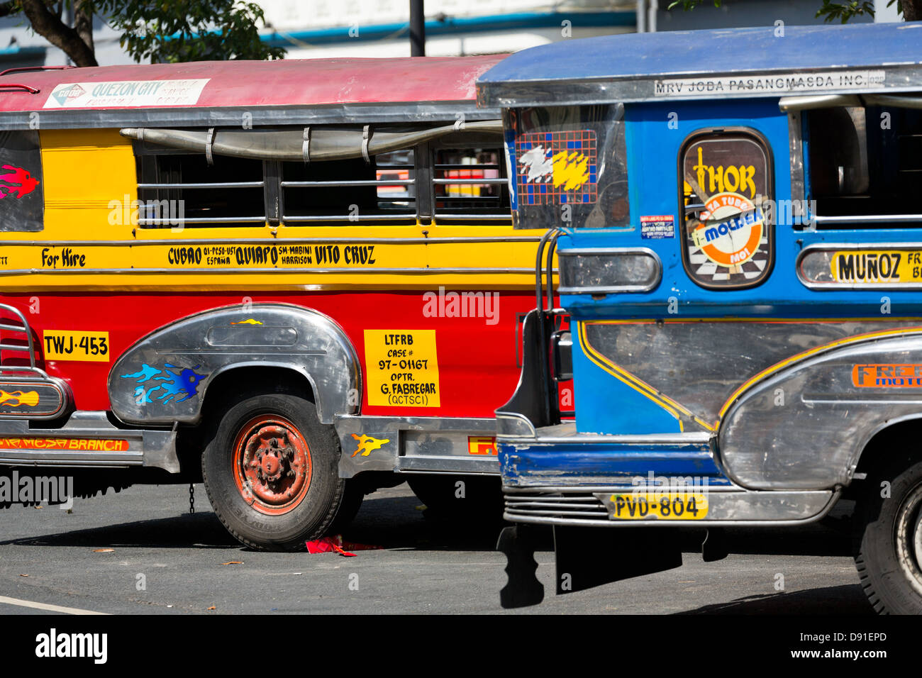 Typische Jeepney in Manila, Philippinen Stockfoto