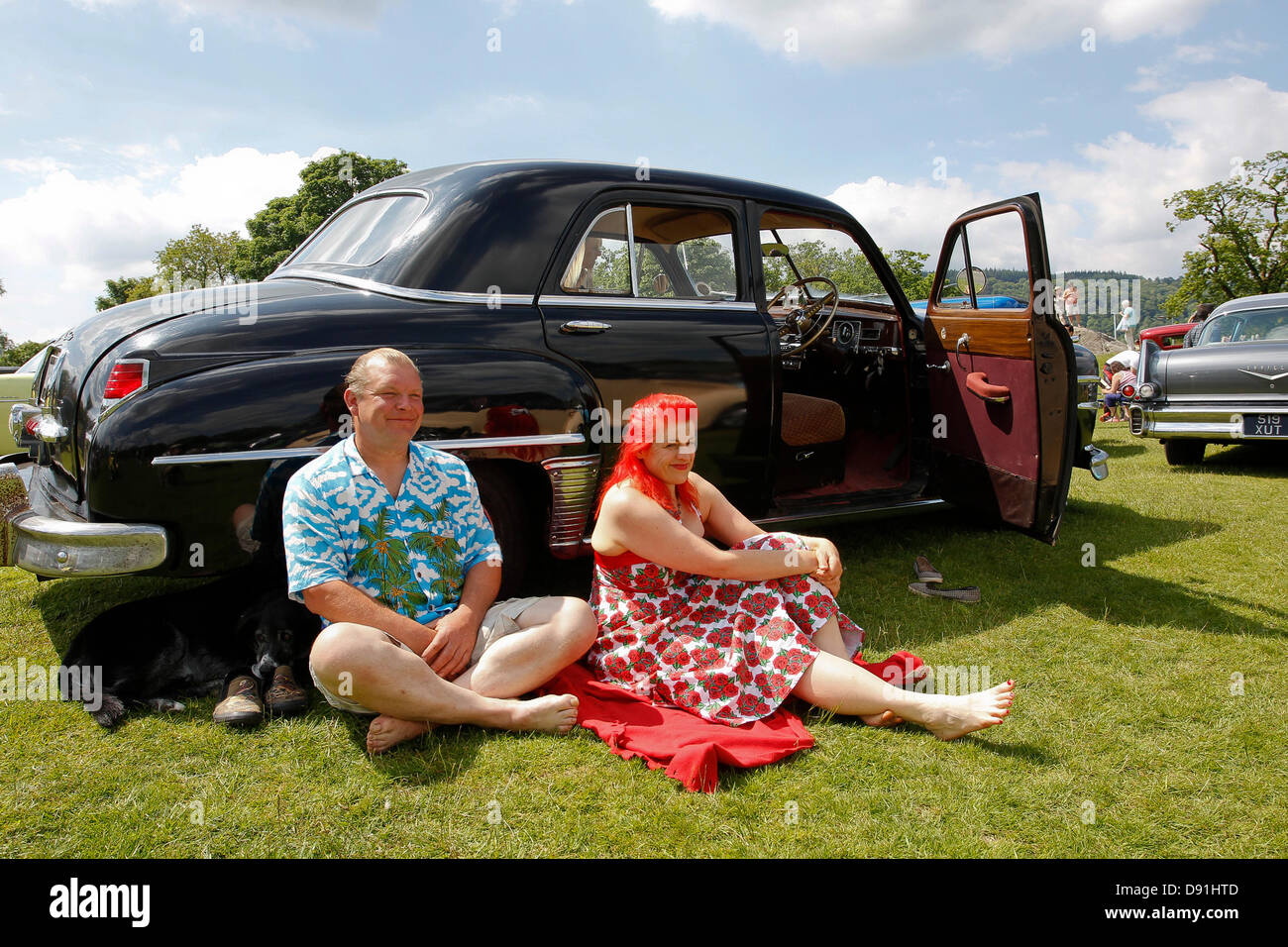 Bowness auf Windermere, UK 8. Juni 'Hot Rod & Hills' Autos Tour Lake District in Bowness auf Windermere Kredit: Shoosmith Sammlung/Alamy Live News Stockfoto