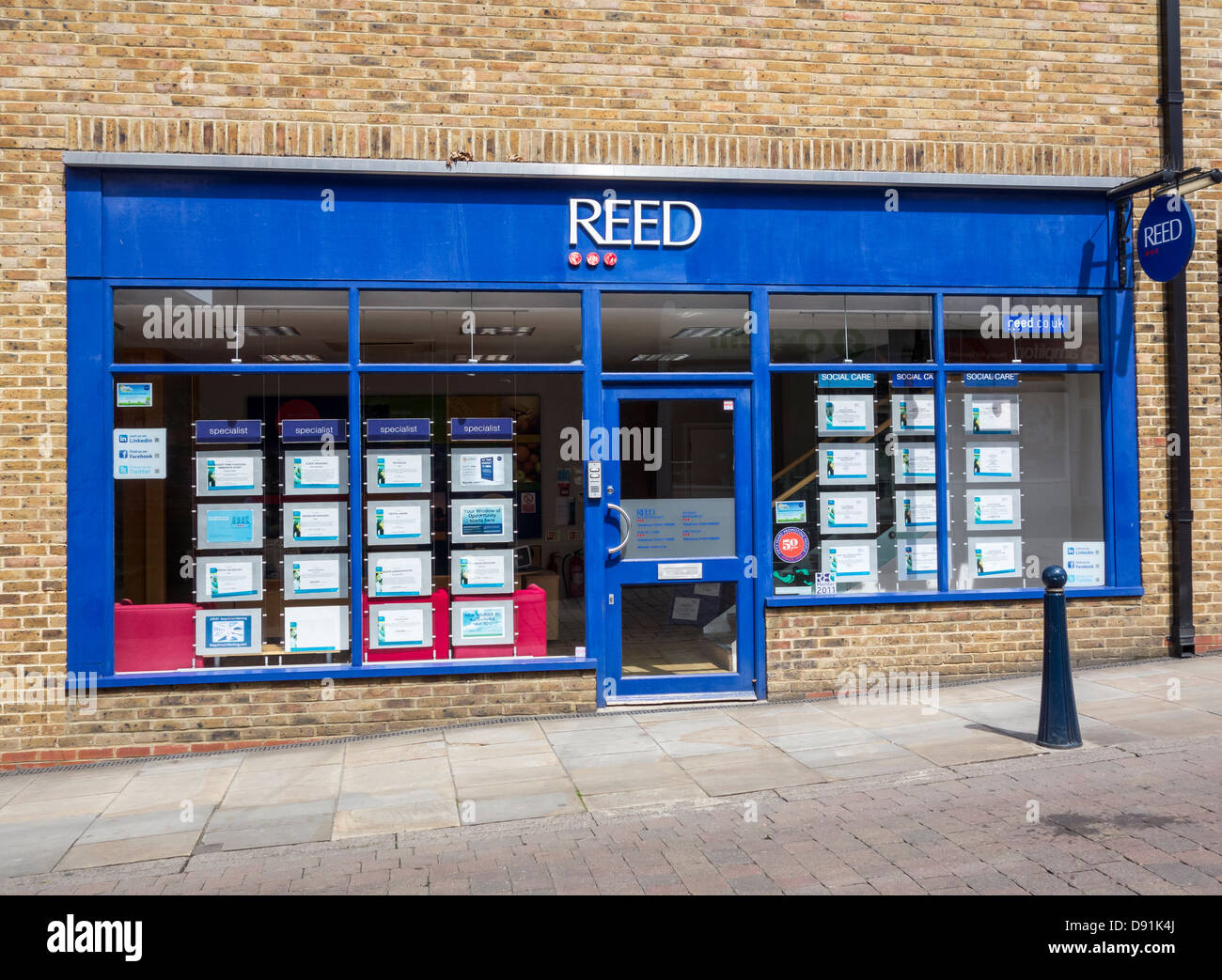 Reed Arbeitsagentur St Glaubensrichtungen Street Maidstone Kent Stockfoto