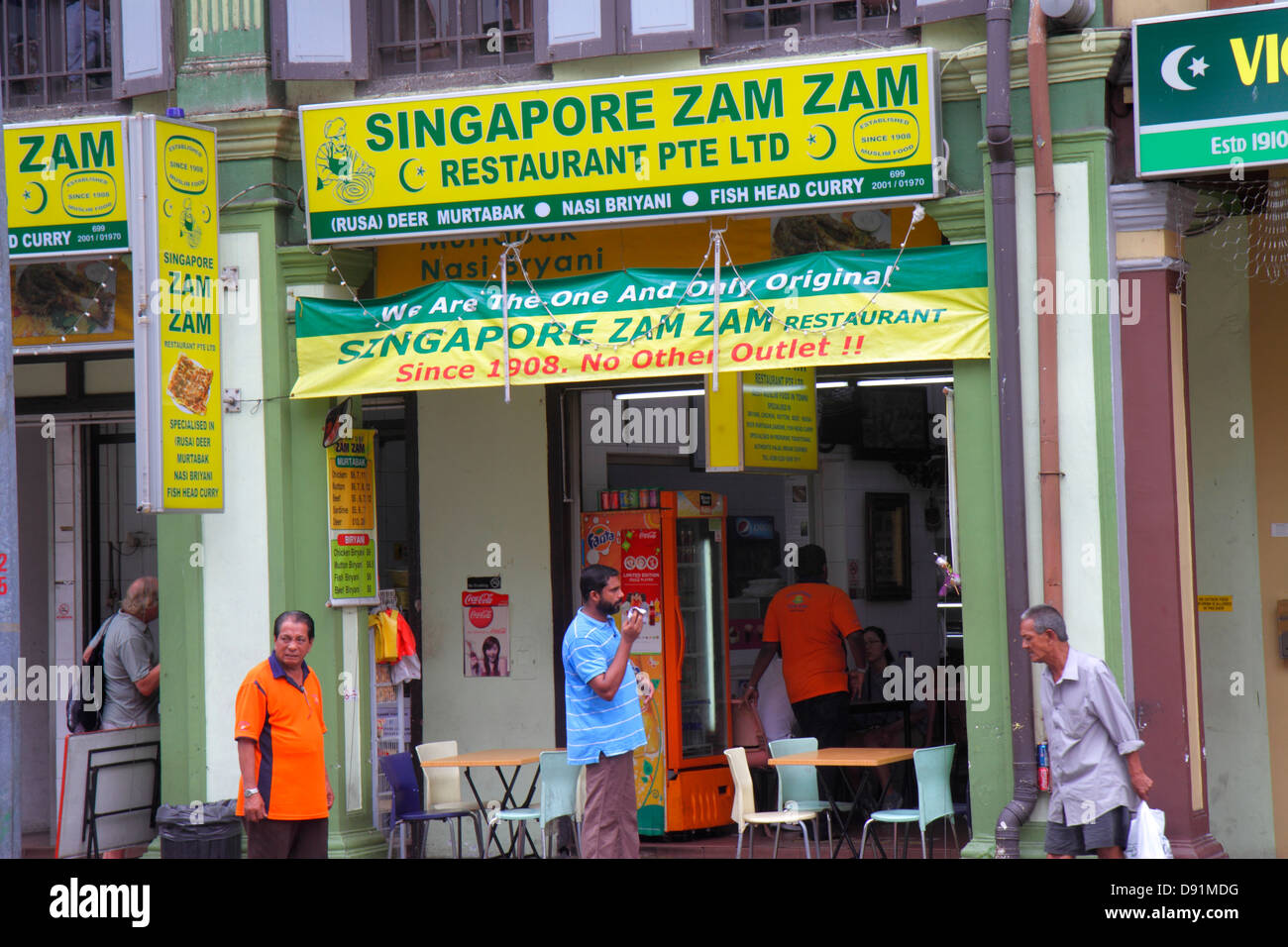 Singapore Kampong Glam, Muslim Quarter, North Bridge Road, Front, Eingang, Restaurant Restaurants Essen Essen Essen Café Cafés, Zam Zam, Muslim, Essen, Sing130204041 Stockfoto