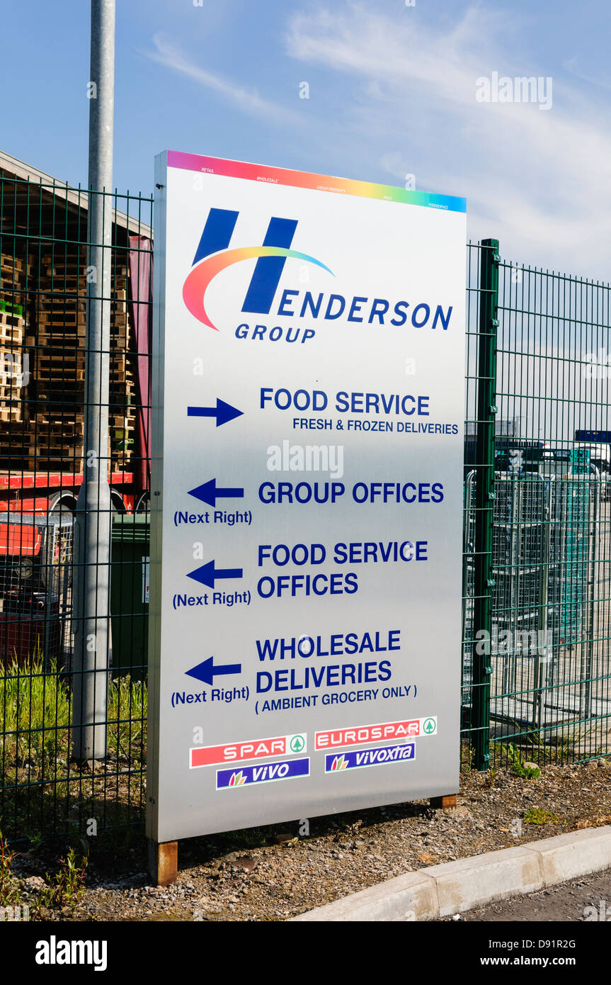 Henderson Group, Nordirlands größte unabhängige Lager an Supermarktketten wie Spar und VIvo. Stockfoto