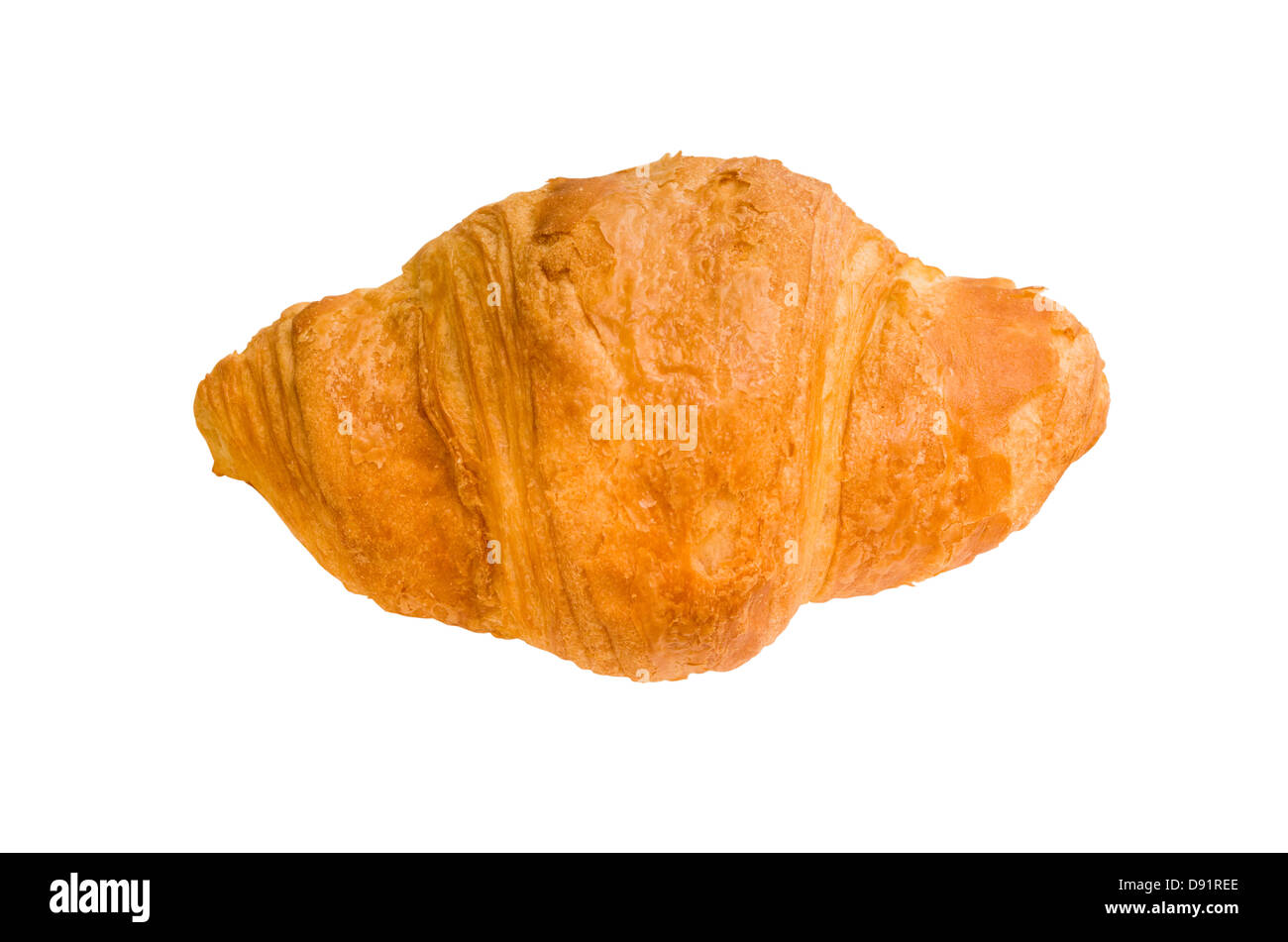 isolierte Croissant mit Beschneidungspfad in Jpg. Stockfoto