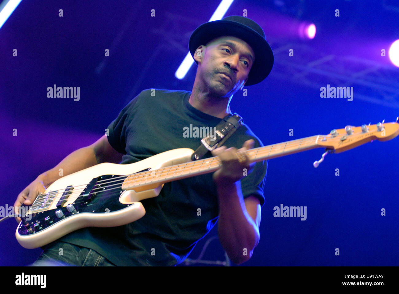 SMV – Stanley-Miller-Wooten – amerikanische E-Bass-Supergruppe auf der Bühne des Stockholm Jazz Festivals Stockfoto