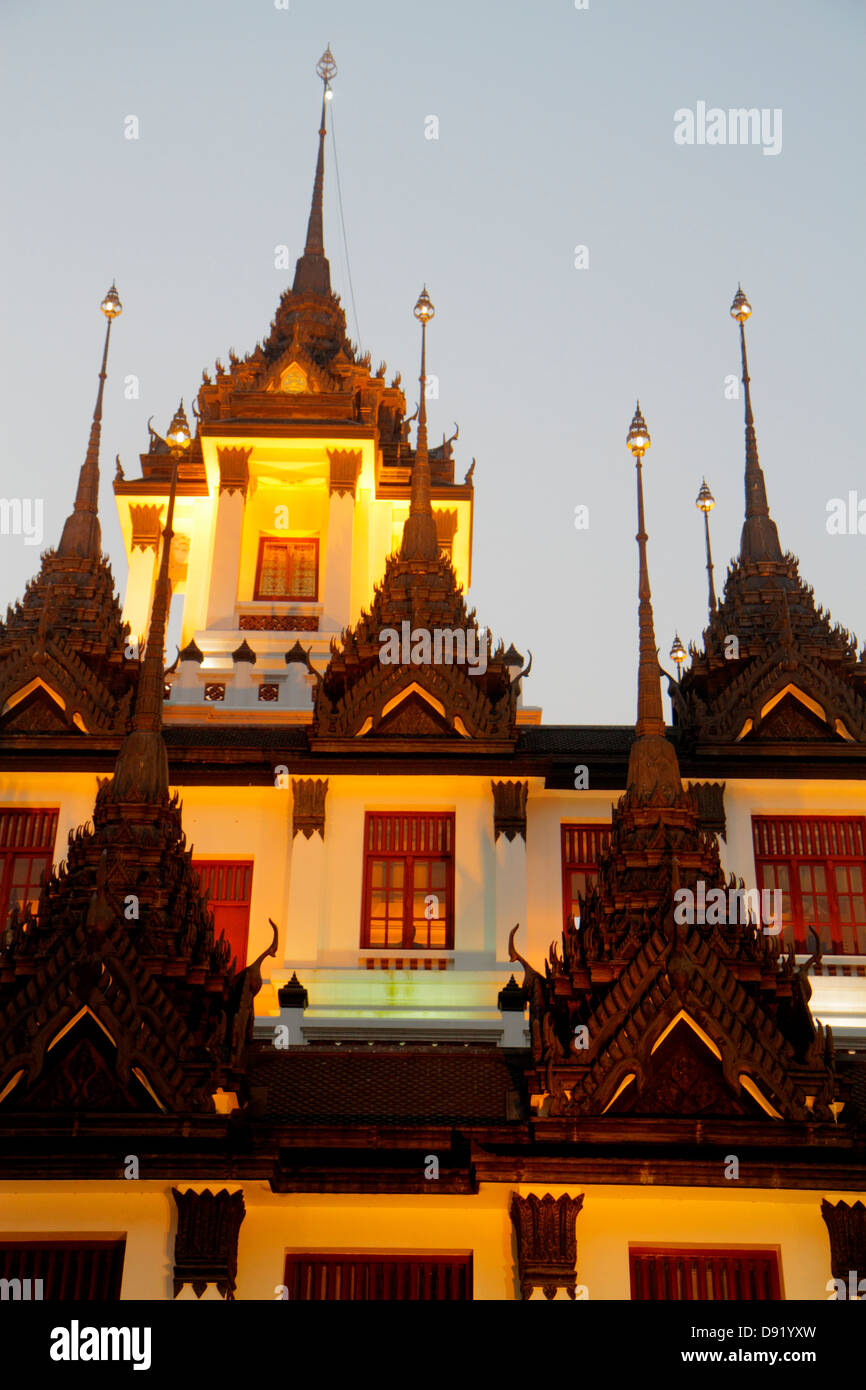 Bangkok Thailand, Thai, Phra Nakhon, Wat Ratchanatdaram, buddhistischer Tempel, Loha Prasat, Maha Chetsadabodin Pavillon, Rattanakosin Halle, 37 Metalltürme, Thai130 Stockfoto