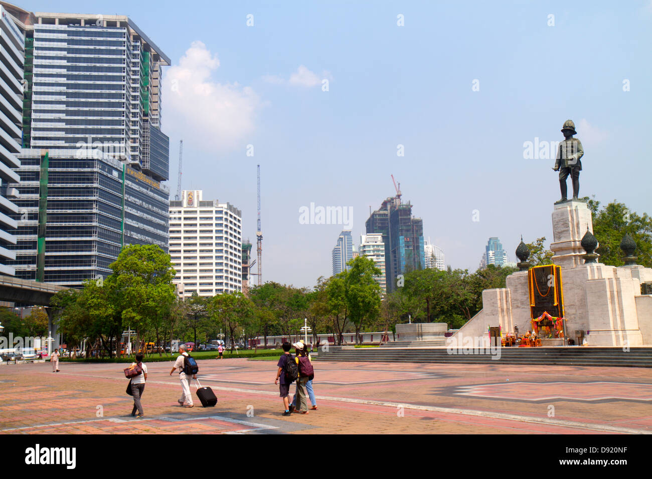 Bangkok Thailand, Thai, Silom, Lumphini Park, Lumpini, Lumpinee, Königliches Denkmal, König Rama VI, Ratchadamri-Ratchaphrasong Commercial District, Thai130212008 Stockfoto