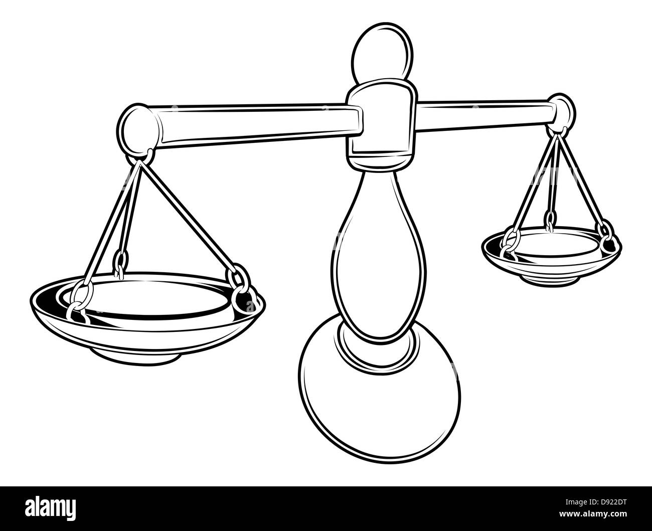 Ein Beispiel Fur Eine Stilisierte Schwarze Balance Waagen Vielleicht Eine Waage Tattoo Stockfotografie Alamy