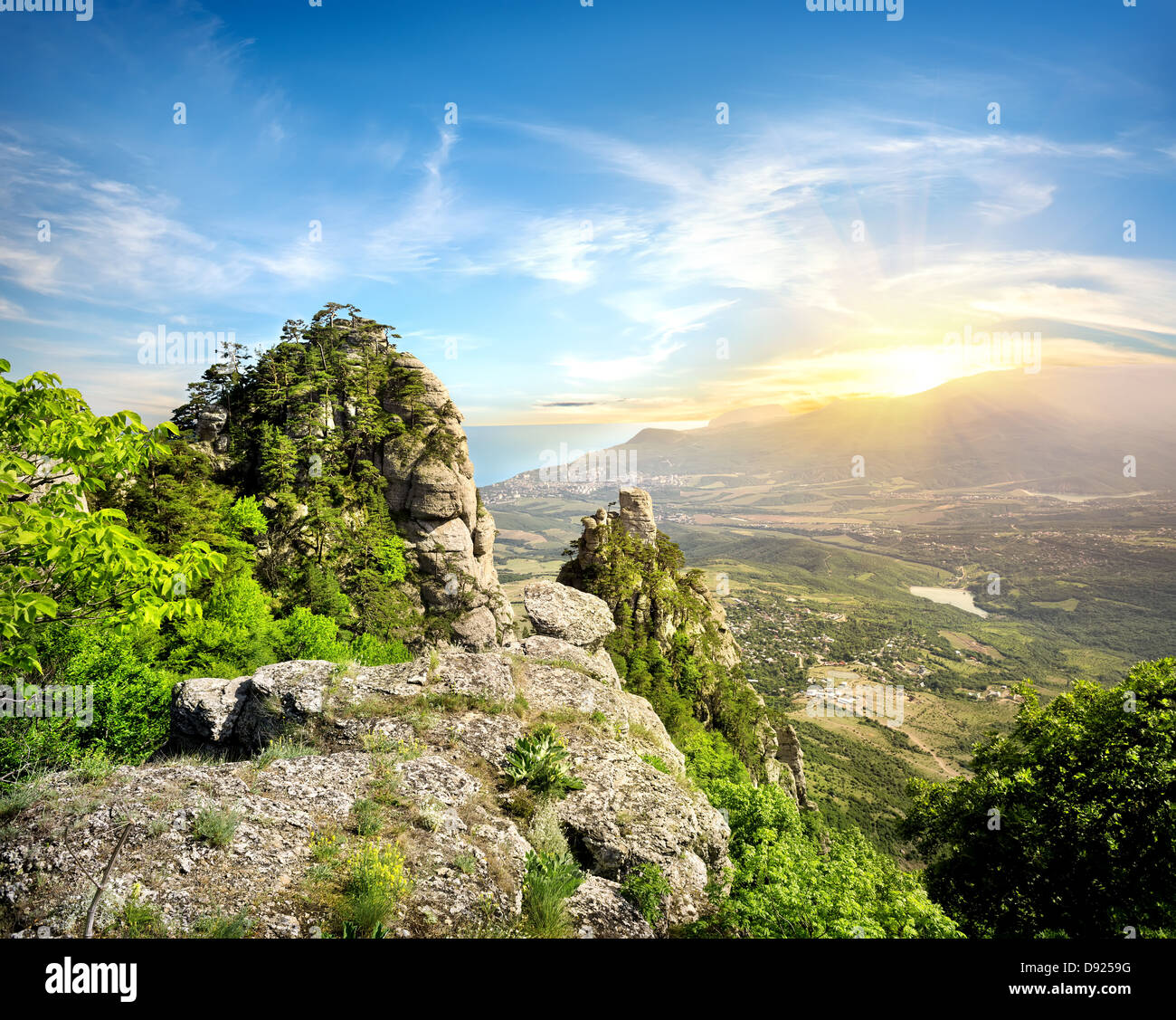 Berge im Tal der Geister. Krim, Ukraine Stockfoto