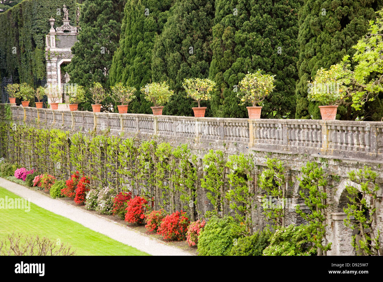 Italienische Gärten auf Isola Bella, Lago Maggiore, Stresa, Italien Stockfoto