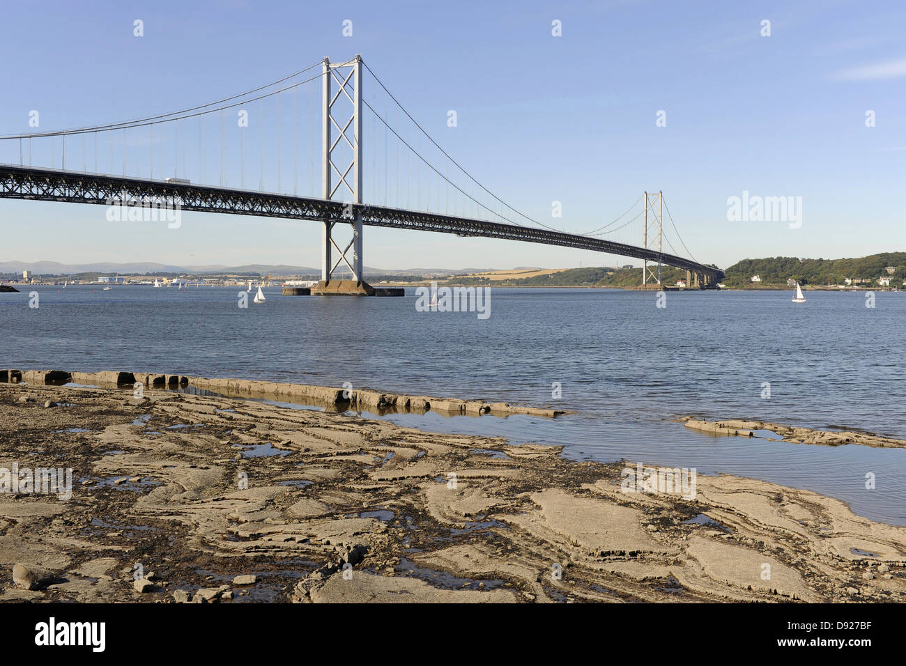 Forth Road Bridge, Schottland, Großbritannien Stockfoto