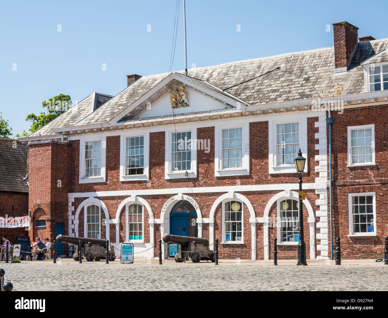 Das alte Zollhaus am Exeter Quay, neben dem Fluß Exe, Exeter, Devon, England Stockfoto