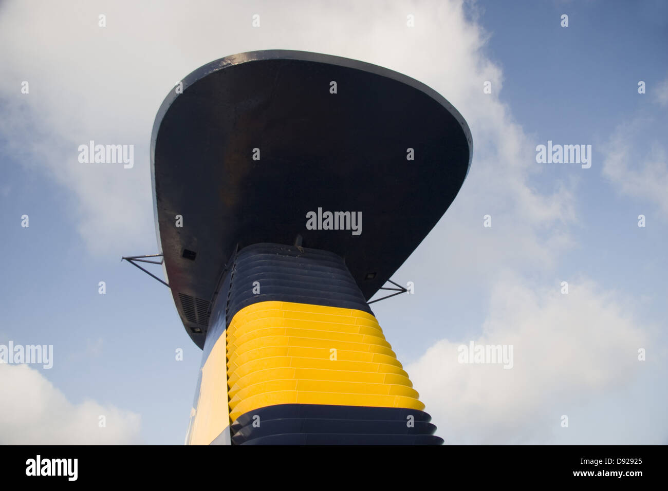Schornstein, Corsica Ferries, Corsica, Frankreich, 2008 Stockfoto
