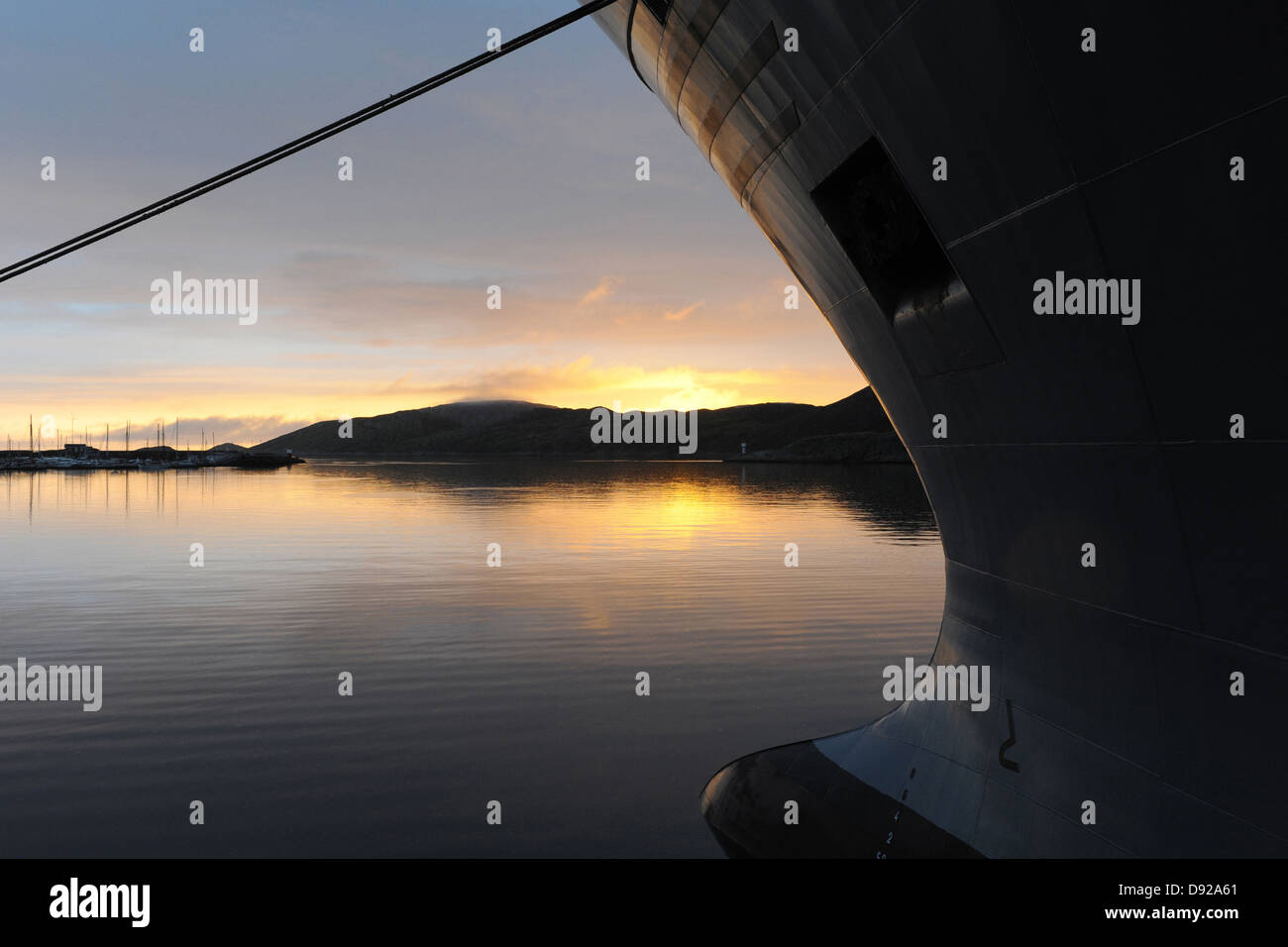 Sonnenuntergang, Bodø, Nordland, Norwegen Stockfoto