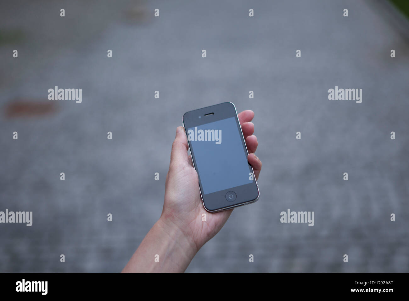 Handy in der hand Stockfoto