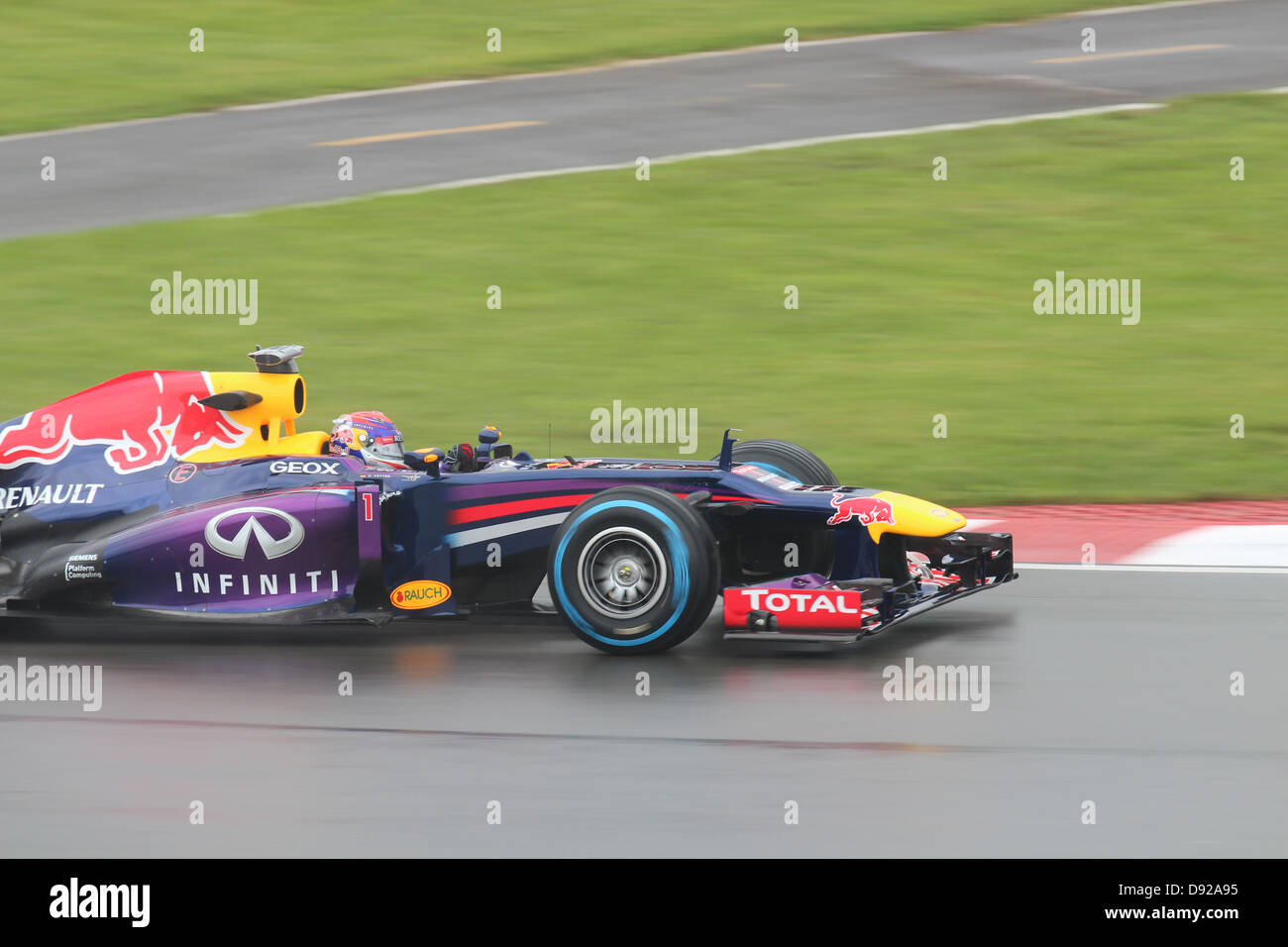 Formel 1-Team Red Bull und Rennen Fahrer, Vettel Stockfoto