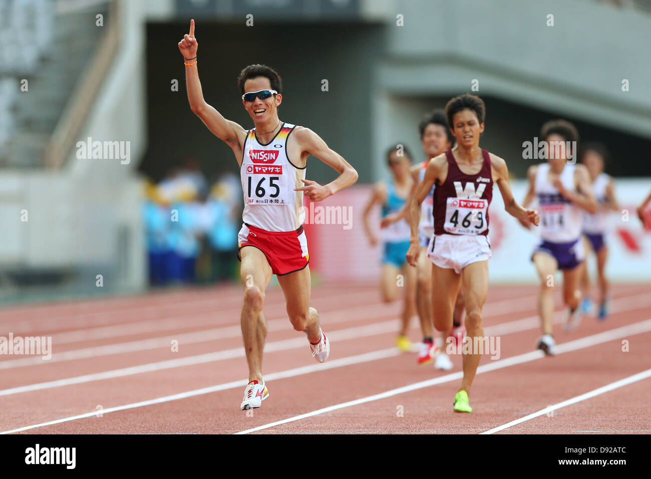 (L, R) Yuki Sato, Suguru Osako (JPN), 8. Juni 2013 Leichtathletik
